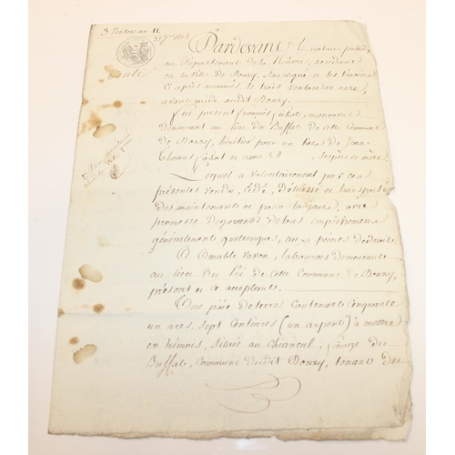 518 - 4 French Napoleonic period hand written letters and documents, 1803 - 1806 bearing various signature... 