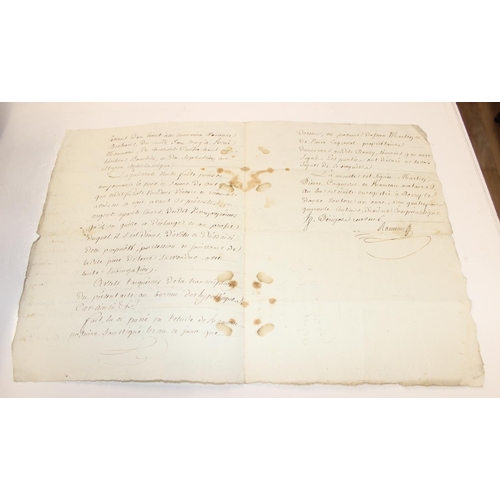 518 - 4 French Napoleonic period hand written letters and documents, 1803 - 1806 bearing various signature... 