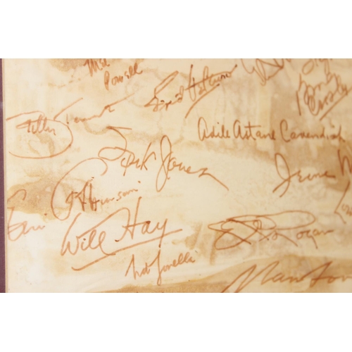 520 - The Cecil Madden Collection - framed collection of facsimile autographs to incl Vera Lynn, Beverley ... 