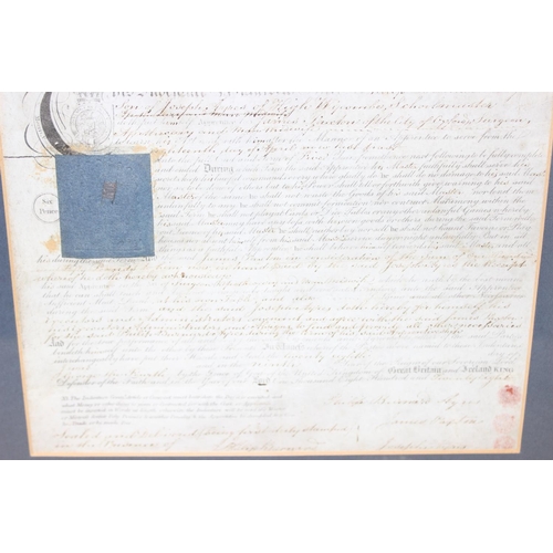 529 - Of local Thame interest, an antique legal document relating to the medical apprenticeship of Philip ... 