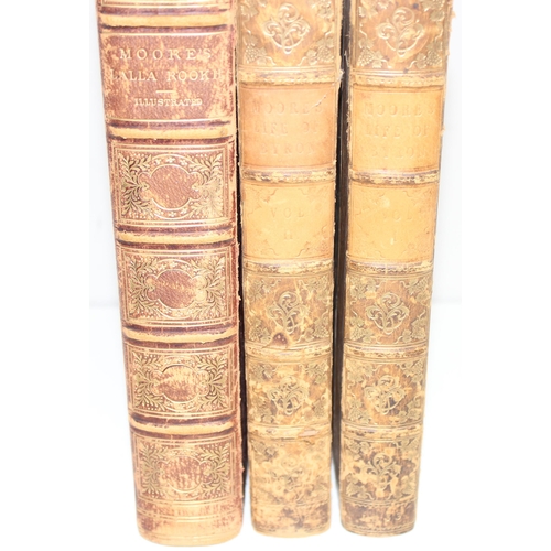 572 - 2 antique half leather bound books entitled 'The National Gallery of Pictures of the Great Masters'