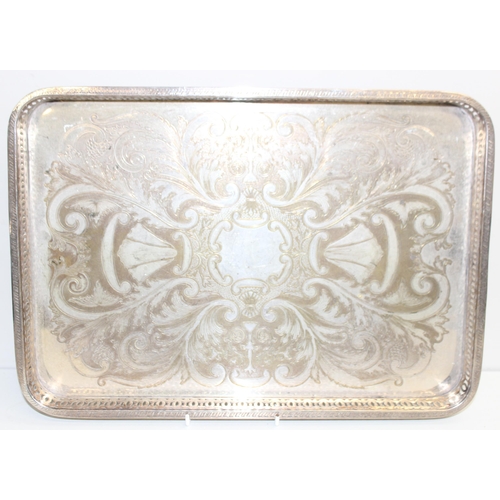 1052 - Qty of antique and later silver-plated items to incl serving trays, baskets, cruet stand etc, approx... 