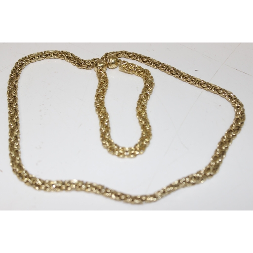 1150 - Qty of vintage silver gilt jewellery to include a bangle and 2 Italian 925 silver gilt popcorn chain... 