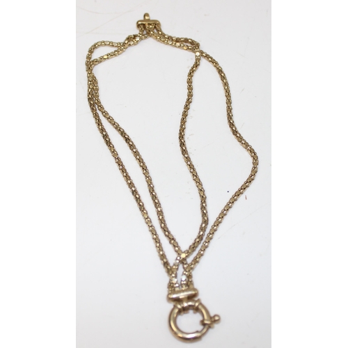 1150 - Qty of vintage silver gilt jewellery to include a bangle and 2 Italian 925 silver gilt popcorn chain... 