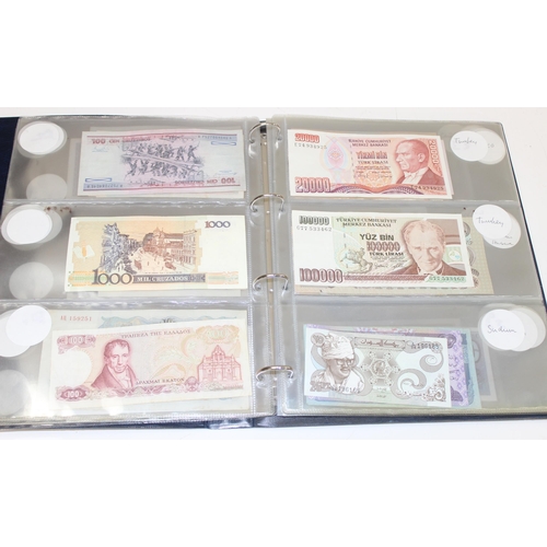 1207 - Album of assorted mixed world banknotes