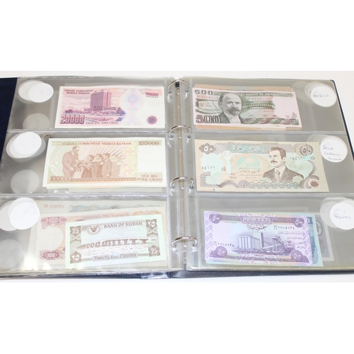 1207 - Album of assorted mixed world banknotes