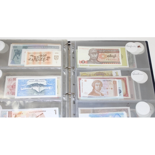 1207 - Album of assorted mixed world banknotes