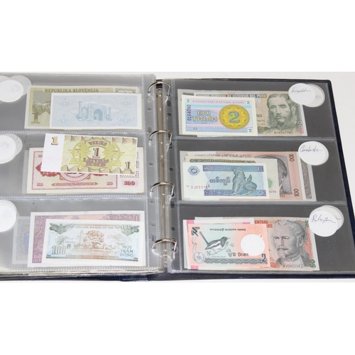 1207 - Album of assorted mixed world banknotes