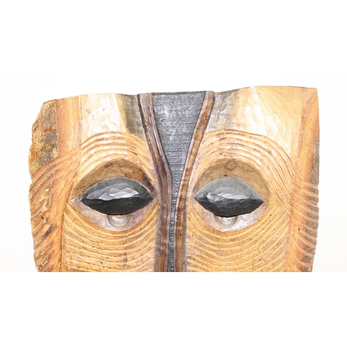 1769 - Ivica Jelančić - a retro 1974 dated carved wooden wall mask, with date mark and name verso, approx 3... 