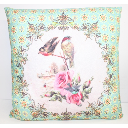 207 - 9 cushions to incl some of Indian themed designs and birds, largest approx 45 x 45cm