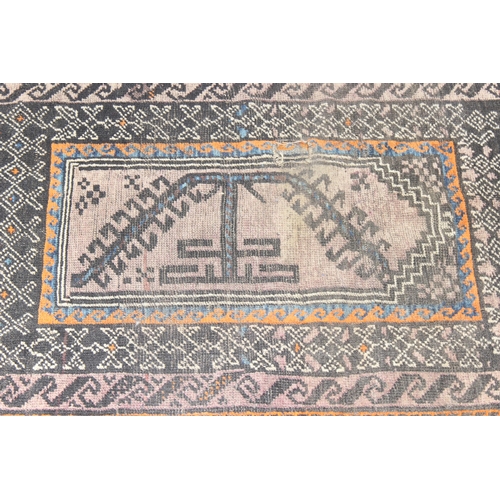 208 - Vintage hand knotted prayer rug, approx 135cm x 83cm