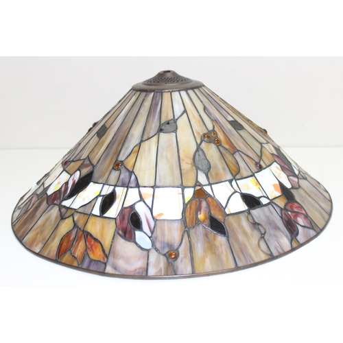 270 - A Tiffany style leaded glass lamp shade, approx 50cm in diameter