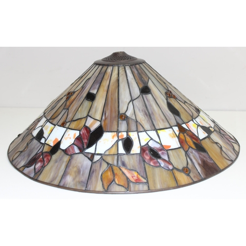 270 - A Tiffany style leaded glass lamp shade, approx 50cm in diameter