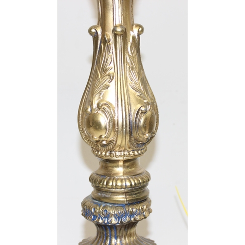 279 - 2 gilt metal table lamps, one by Peter Martin, the largest approx 58cm tall