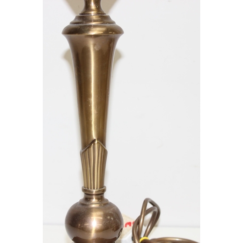 279 - 2 gilt metal table lamps, one by Peter Martin, the largest approx 58cm tall