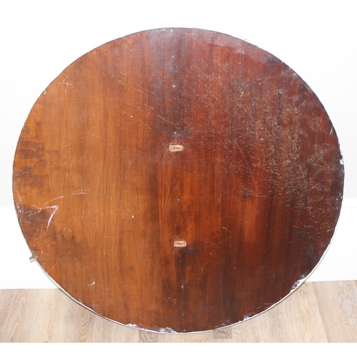 460G - Large circular mirror with distressed frame and 2 gilt frames (3) largest approx. 97cm W