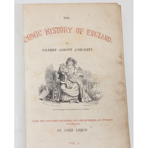 570 - The Comic History of England, volume 1 by Gilbert Abbott A'Beckett with engravings by John Leech, pu... 