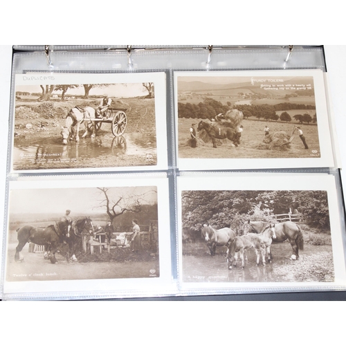 575 - An album of antique and later postcards all of Farming interest