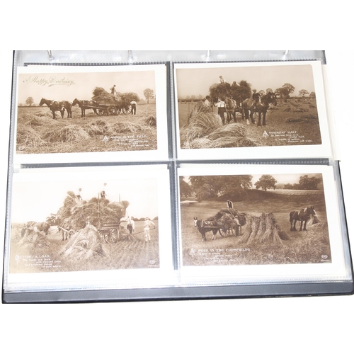 575 - An album of antique and later postcards all of Farming interest