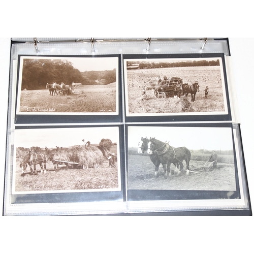 575 - An album of antique and later postcards all of Farming interest