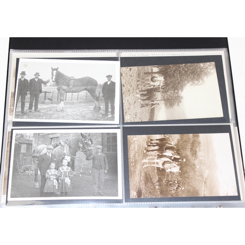 575 - An album of antique and later postcards all of Farming interest