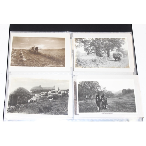 575 - An album of antique and later postcards all of Farming interest