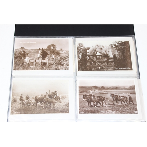 575 - An album of antique and later postcards all of Farming interest