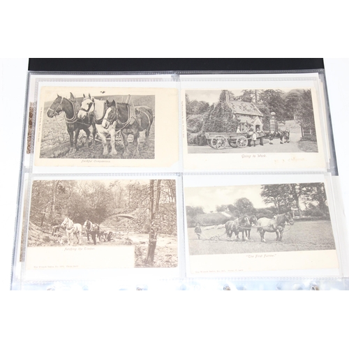 575 - An album of antique and later postcards all of Farming interest