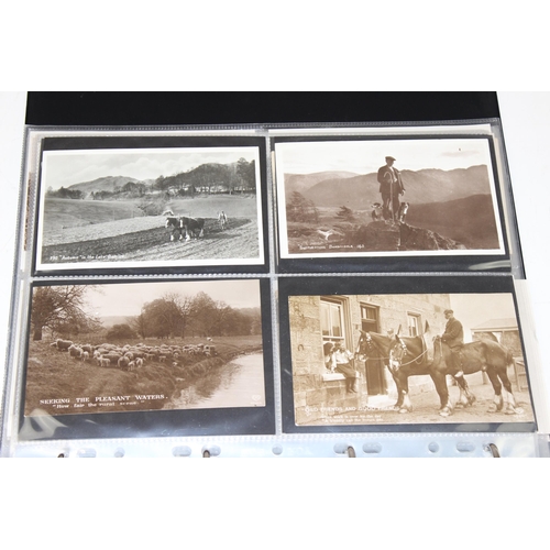 575 - An album of antique and later postcards all of Farming interest