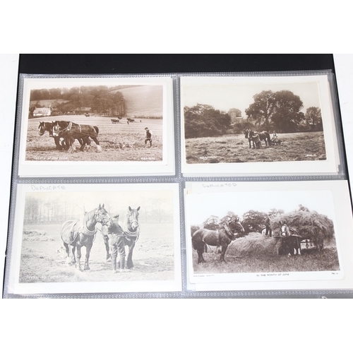 575 - An album of antique and later postcards all of Farming interest