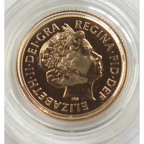 1240 - Gold Coins - Half Sovereign - 2013 Queen Elizabeth II brilliant uncirculated coin, with original box... 