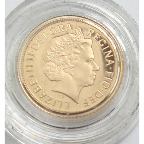 1244 - Gold Coins - Half Sovereign - 2009 Queen Elizabeth II gold proof coin, with original box and paperwo... 