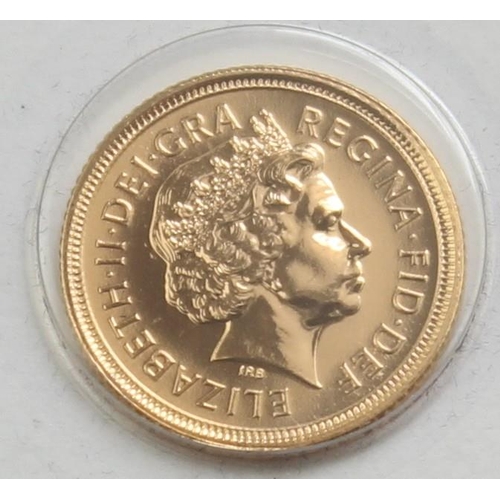 1250 - Gold Coins - Half Sovereign - 2003 Queen Elizabeth II uncirculated coin, with purple box