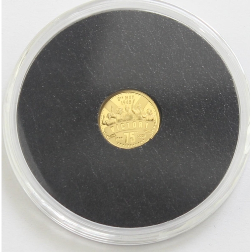 1271A - Gold Coins - Solomon Islands 2020 .9999 gold proof $10 75th anniversary of D-Day coin, 0.5g, in pouc... 