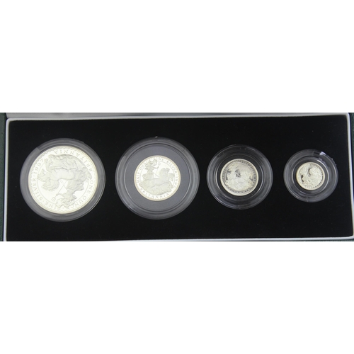 1273 - Silver coins - Britannia - 1997 Silver Proof Britannia collection 4 coin set, containing 1oz, 1/2oz ... 