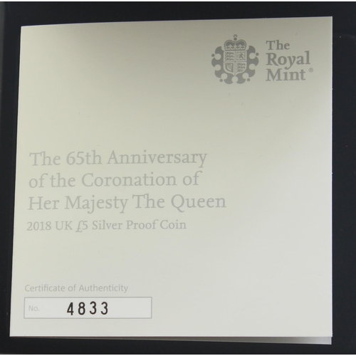 1286 - Silver coins - Royal Mint UK18SCSP 2018 65th Anniversary of The Coronation 