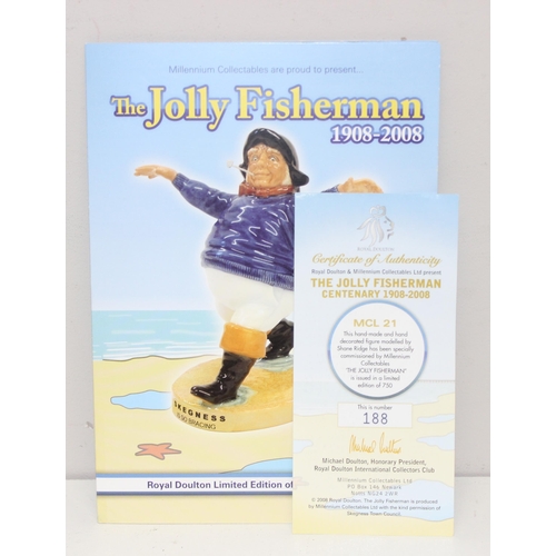 1635 - Advertising Figures - a Royal Doulton limited edition figure of The Jolly Fisherman, edition number ... 