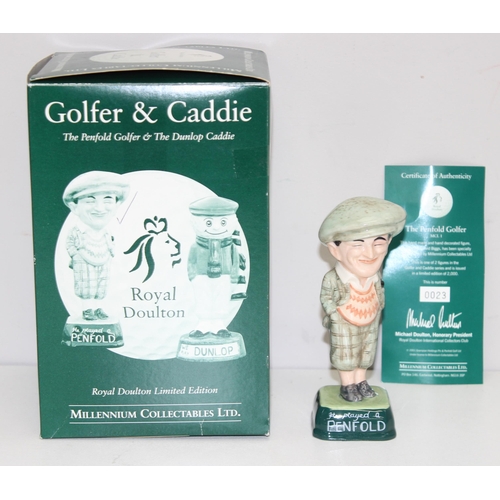 1638 - Advertising Figures - a Royal Doulton limited edition figure of The Penfold Golfer, edition number 2... 