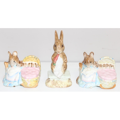 1669 - A qty of Beatrix Potter Beswick figures to incl Mrs Flopsy Bunny, Cousin Ribby, Fierce Bad Rabbit et... 