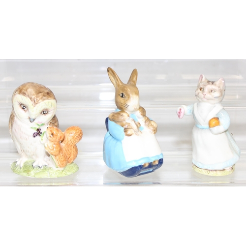 1669 - A qty of Beatrix Potter Beswick figures to incl Mrs Flopsy Bunny, Cousin Ribby, Fierce Bad Rabbit et... 