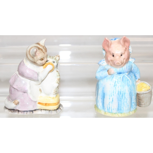 1669 - A qty of Beatrix Potter Beswick figures to incl Mrs Flopsy Bunny, Cousin Ribby, Fierce Bad Rabbit et... 