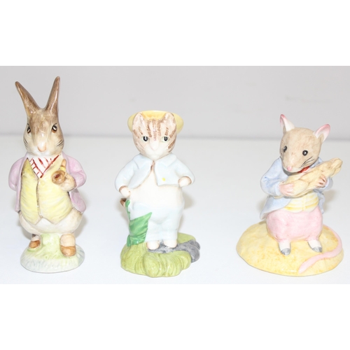 1670 - A qty of Beatrix Potter Beswick figures to incl Tim Kitten, Foxy Whiskered Gentleman, Appley Dapply ... 