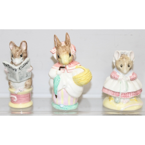 1670 - A qty of Beatrix Potter Beswick figures to incl Tim Kitten, Foxy Whiskered Gentleman, Appley Dapply ... 