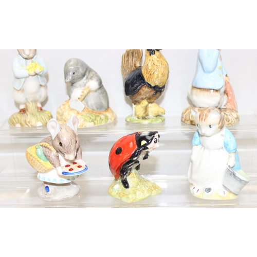 1671 - A qty of Beatrix Potter Royal Albert figures to incl Diggory Diggory Delvet, Mother Ladybird, Sally ... 