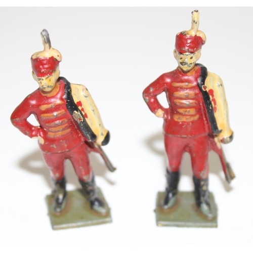 616 - Qty of assorted painted lead soldiers, mainly Britains soldiers to include Life Guards, Argyll & Sut... 