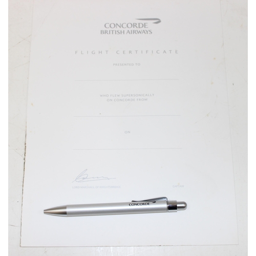 733 - A Concorde in-flight stationery pack in green