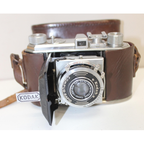 740 - 2 vintage Kodak cameras, Retina I with original box and instructions etc and a Retina II with leathe... 