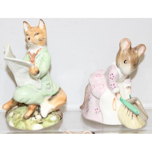 1672 - A qty of Beatrix Potter Royal Albert figures to incl Foxy, Little Pig Robinson, Peter Rabbit, Mrs Ti... 