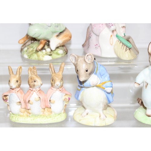 1672 - A qty of Beatrix Potter Royal Albert figures to incl Foxy, Little Pig Robinson, Peter Rabbit, Mrs Ti... 