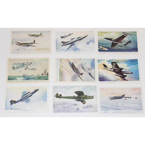 574 - Qty of assorted vintage postcards to inc transportation related, steamer ships, aeroplanes etc